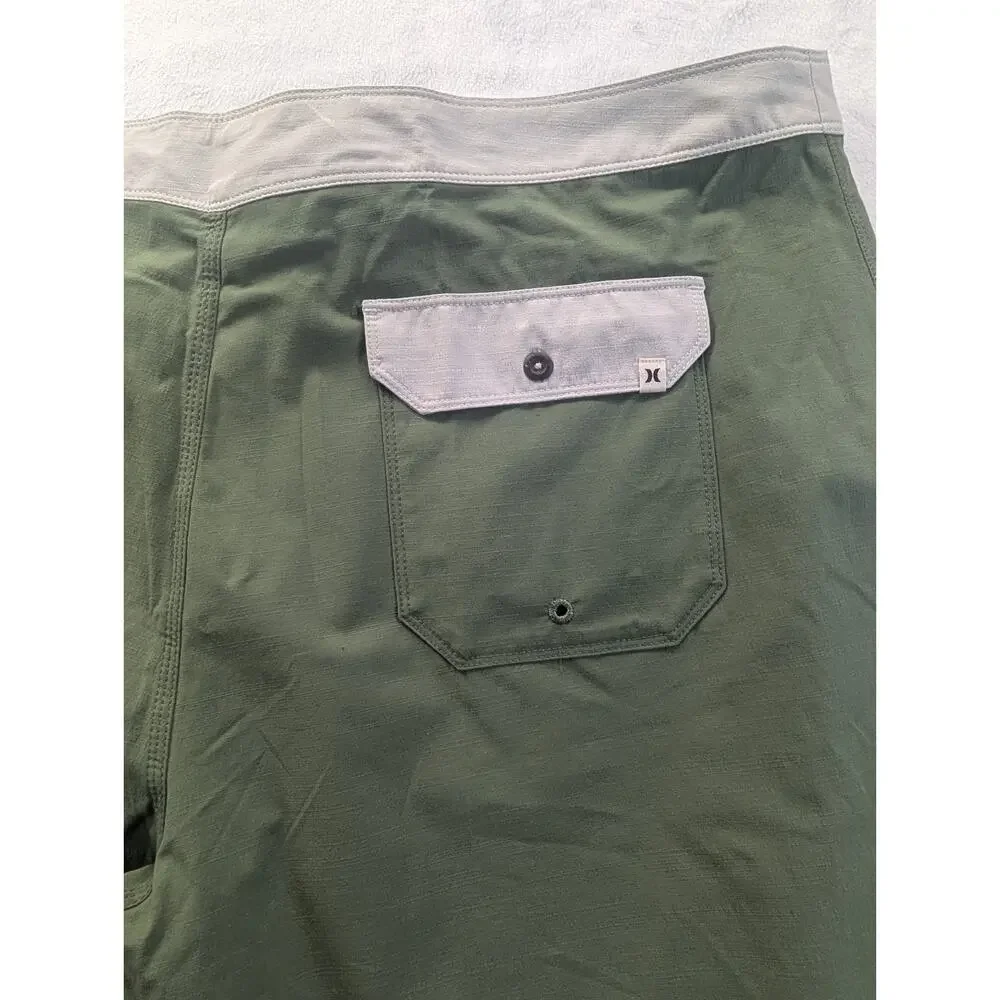 Hurley Phantom Naturals Men's Size 38 Green 18” Boardshorts Swim Trunks NWT